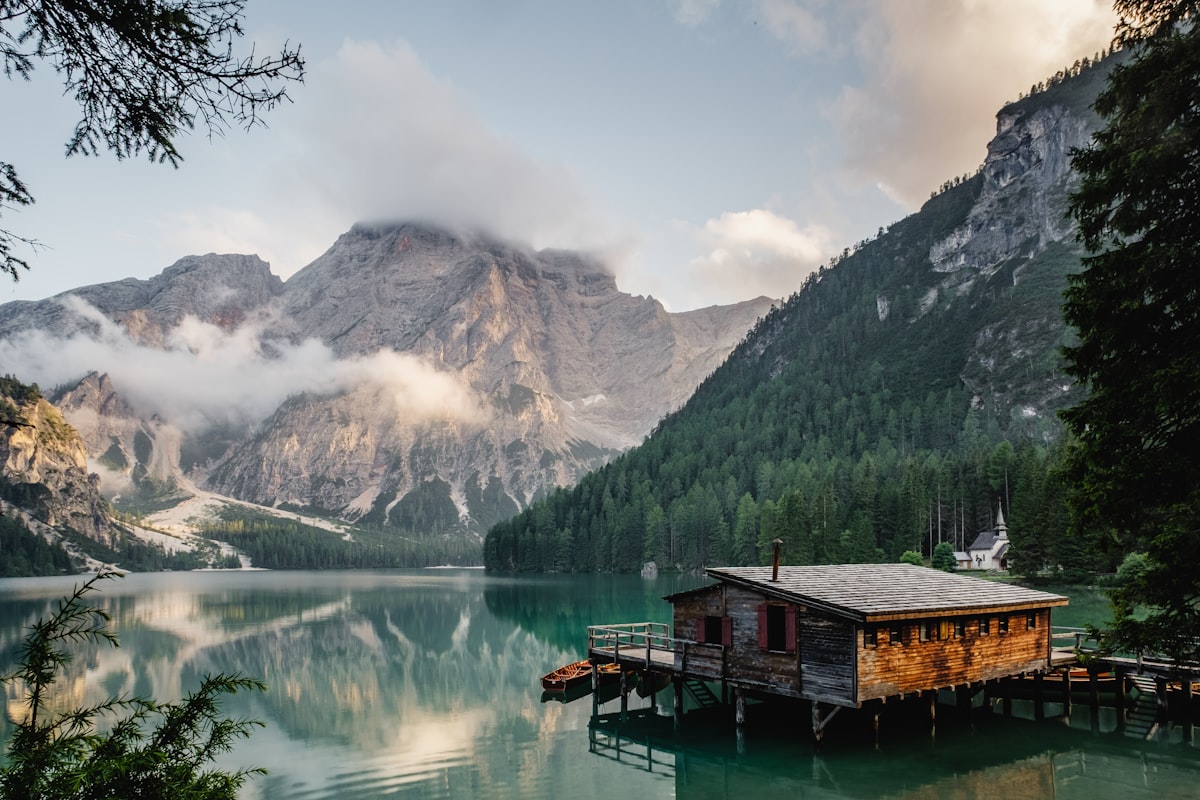 Mountain landscape and a lake
